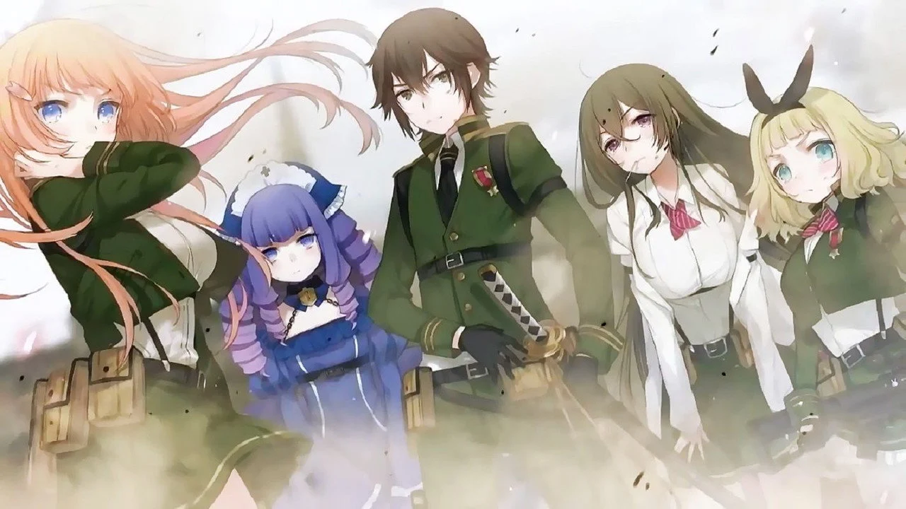 Taimadou Gakuen 35 Shiken Shoutai - Backdrop